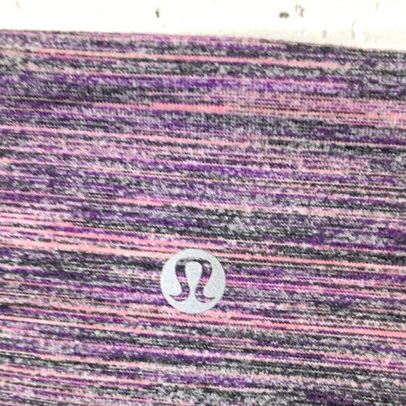 Lululemon Womens Gather & Crow Crop II Full On Luon Black Grape Space Dye Size 4 - Picture 3 of 12